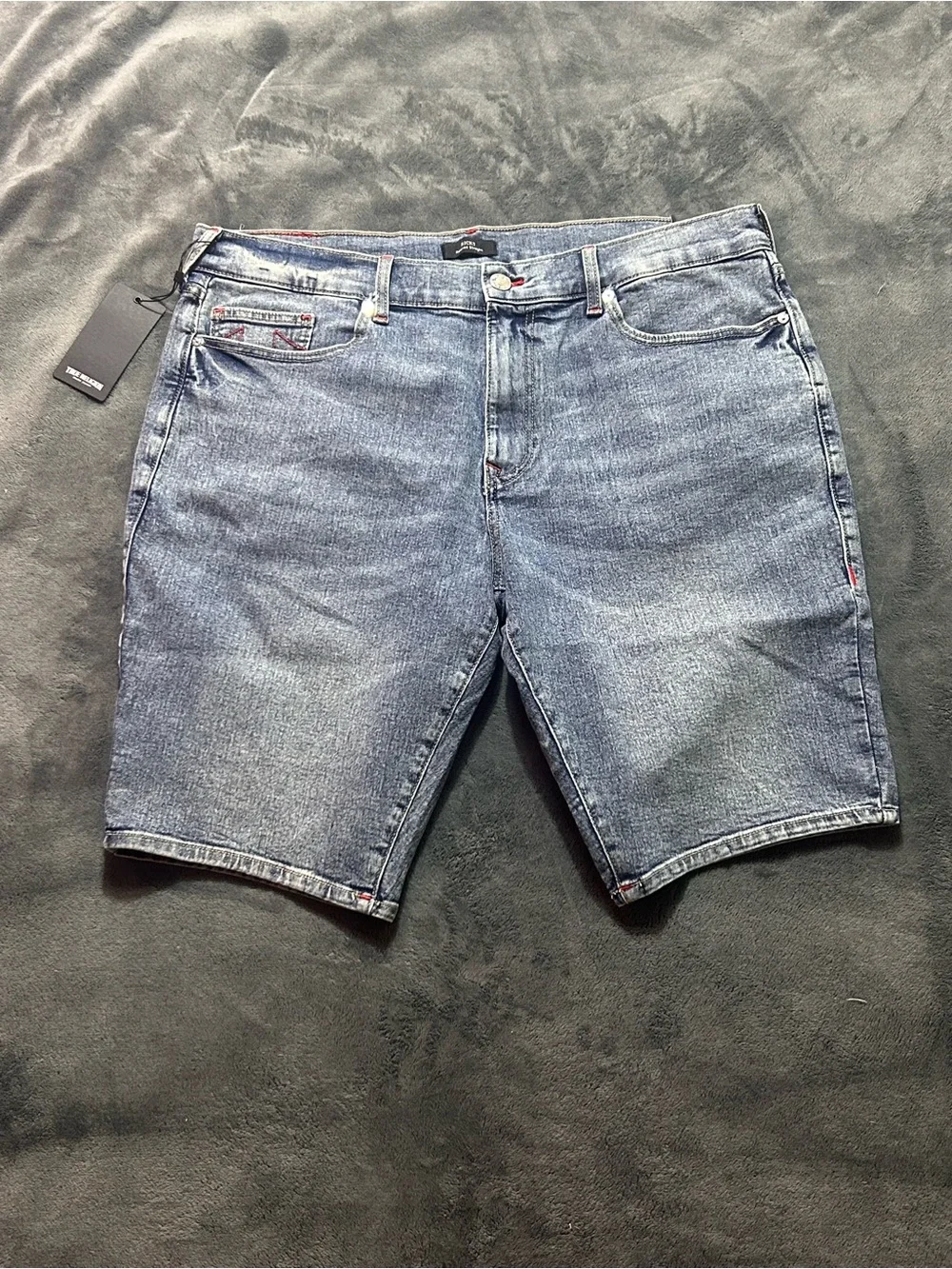 True Religion Light Blue Denim Jean Shorts